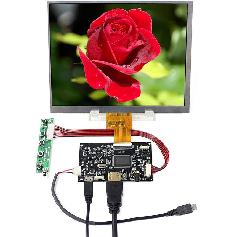 VSDISPLAY 8" 1024X768 IPS LCD 8 inch HJ080IA-01E with Controller Board - Image 1